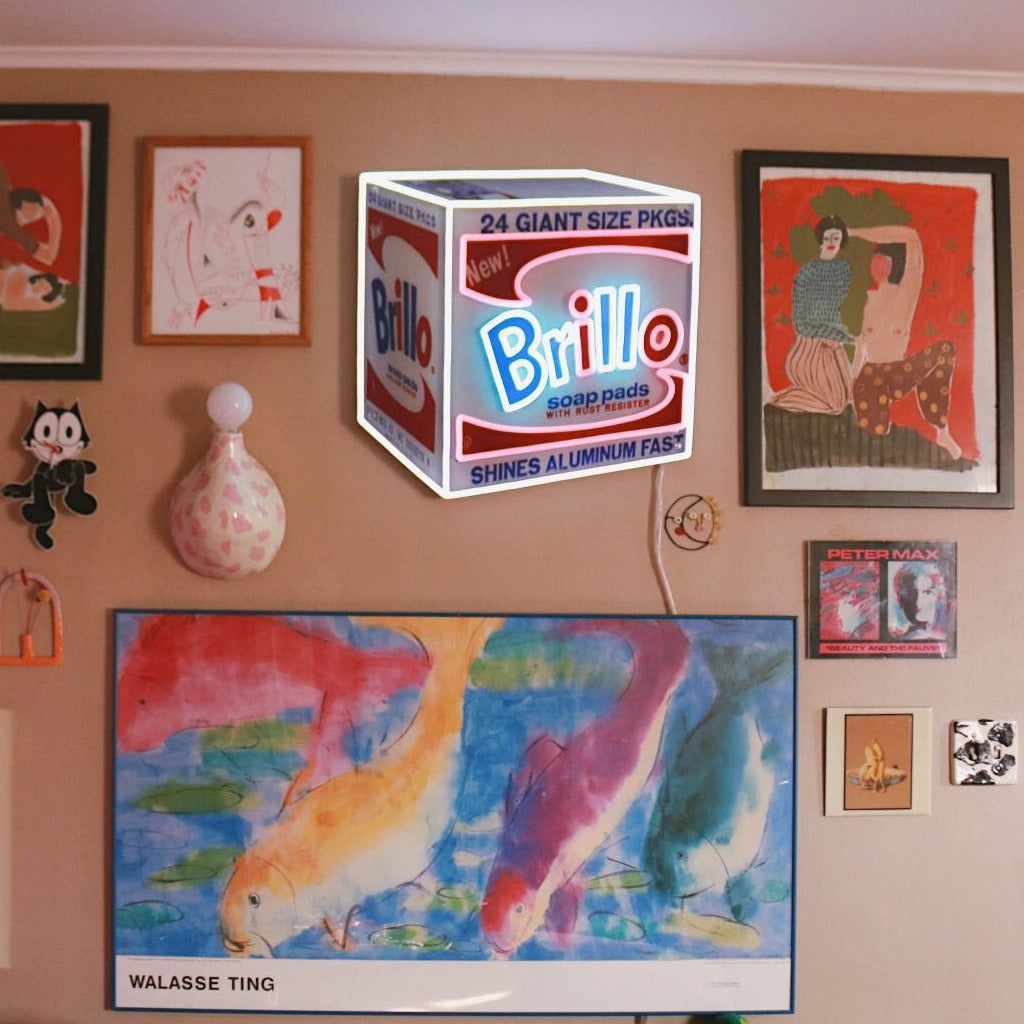 Brillo Box by Andy Warhol - signe en néon LED